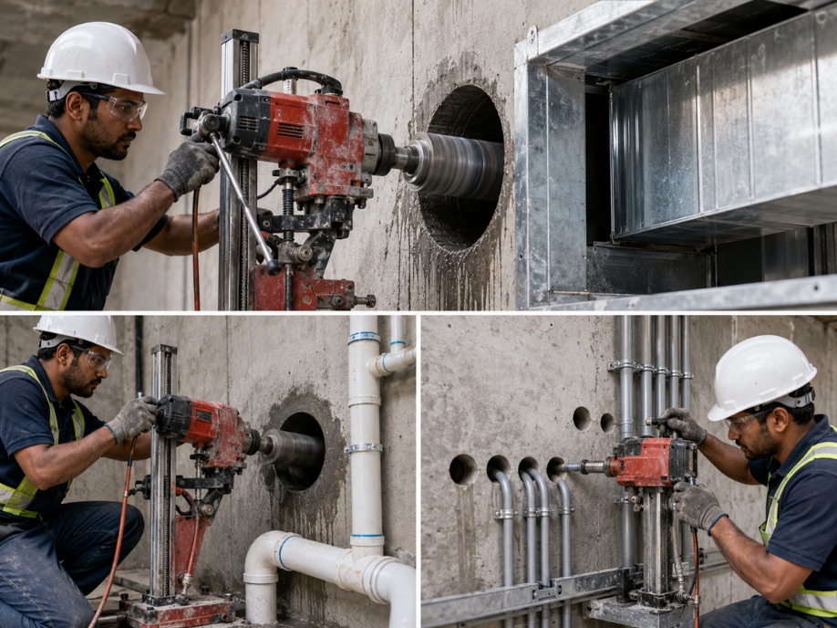 Core Cutting by Buildtect in Delhi NCR
